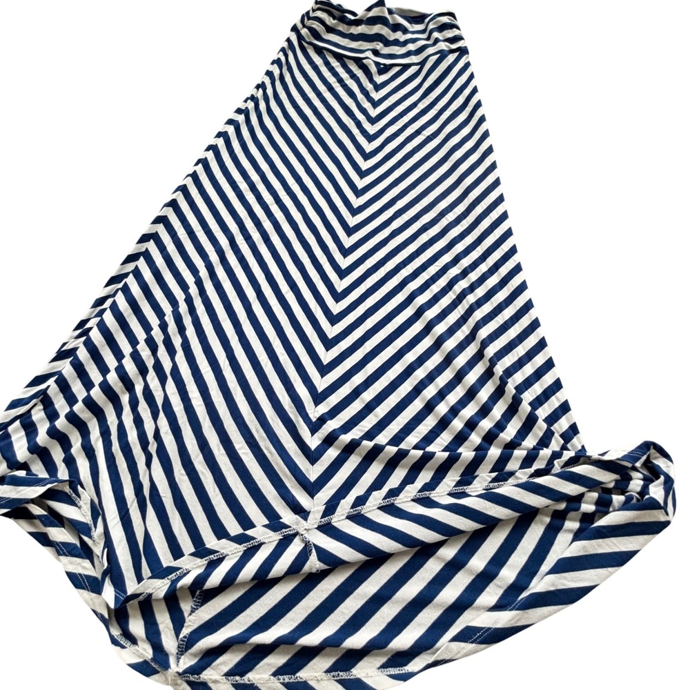 Old Navy Maxi Skirt Women's S Navy White Chevron Nautical Sailor Chic Coastal